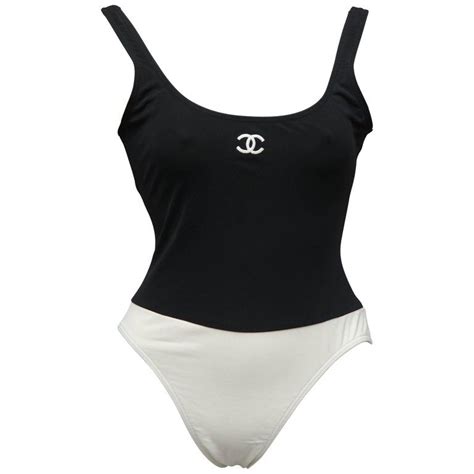 chanel bathing suit vintage|chanel black and white swimsuit.